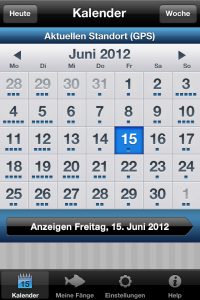 Mond Kalender App Fishing Calendar-App