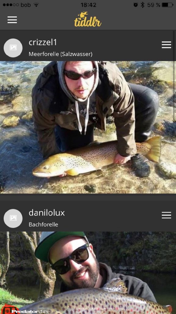 Tiddlr Smartphone Fangbuch App