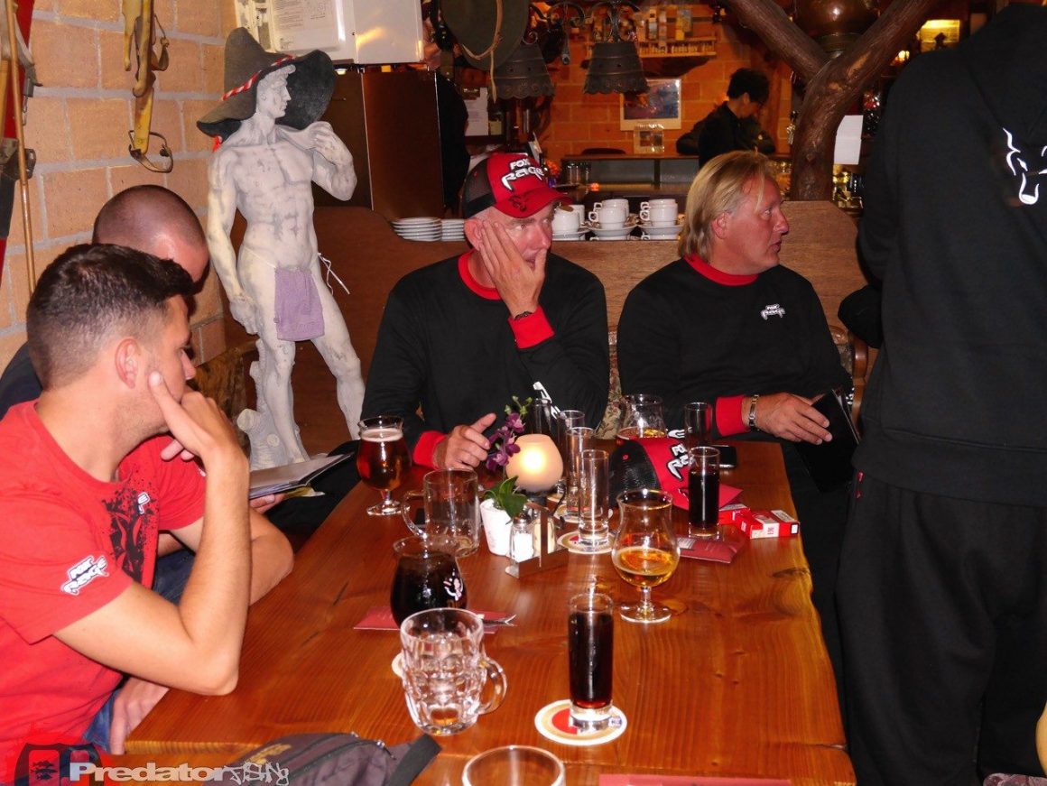 FOX Rage Team-Meeting 2014 Hecht Zander Barsch mit Dietmar Isaiasch